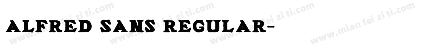 Alfred Sans Regular字体转换